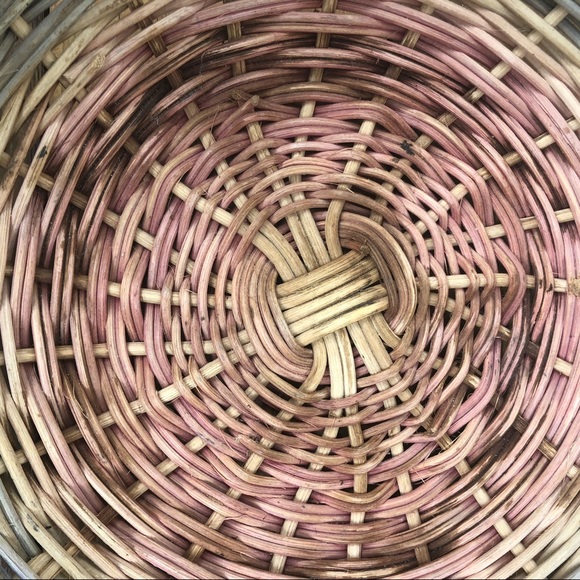 Handmade Hand dyed Boho basket one of a kind Cottagecore - Picture 3 of 15